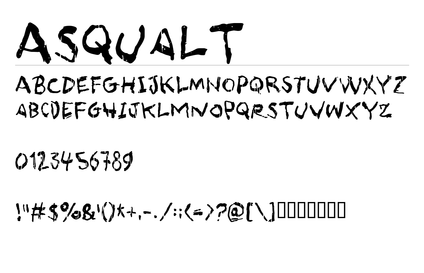 Asqualt Font preview