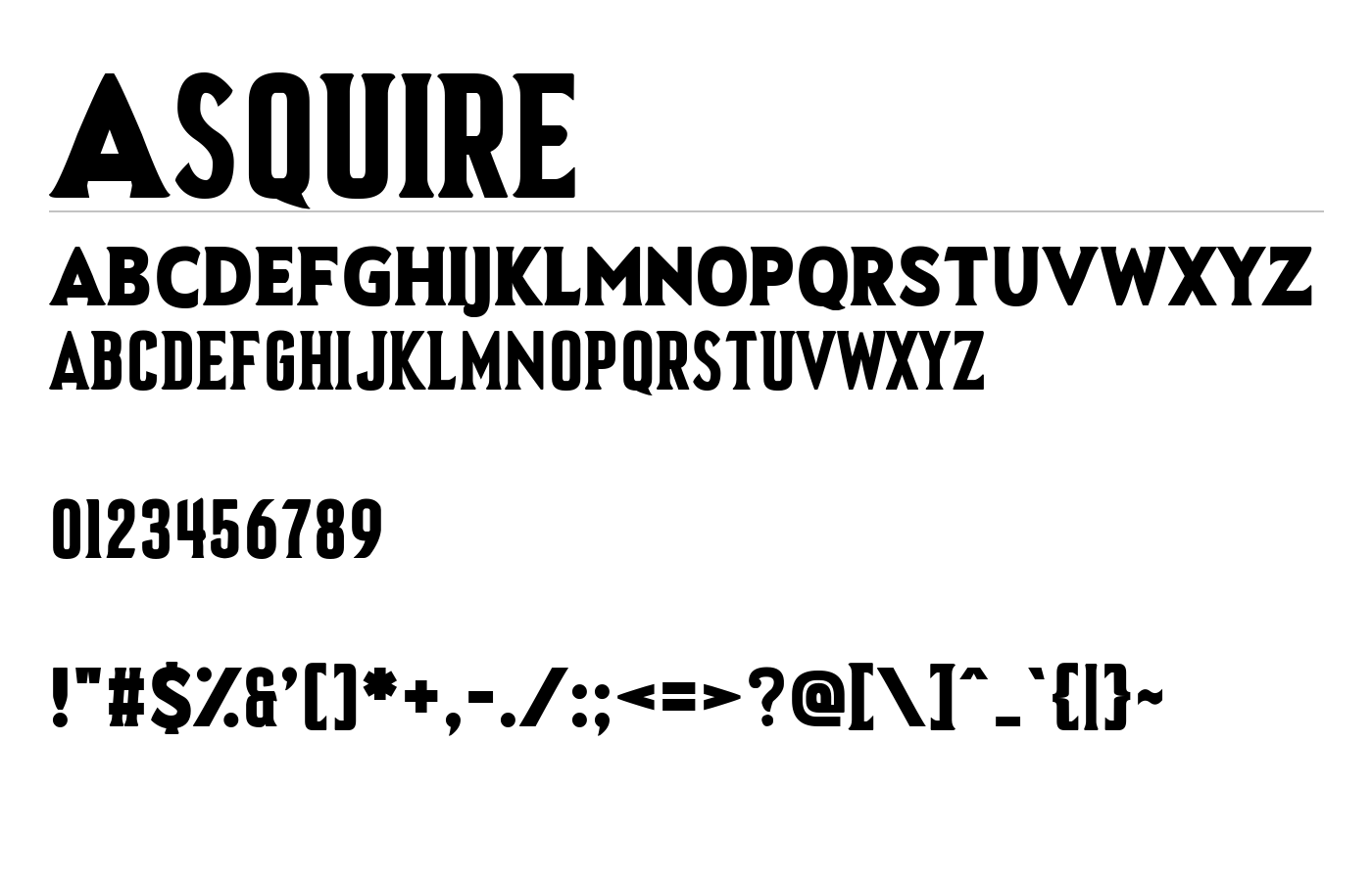 Asquire Font preview