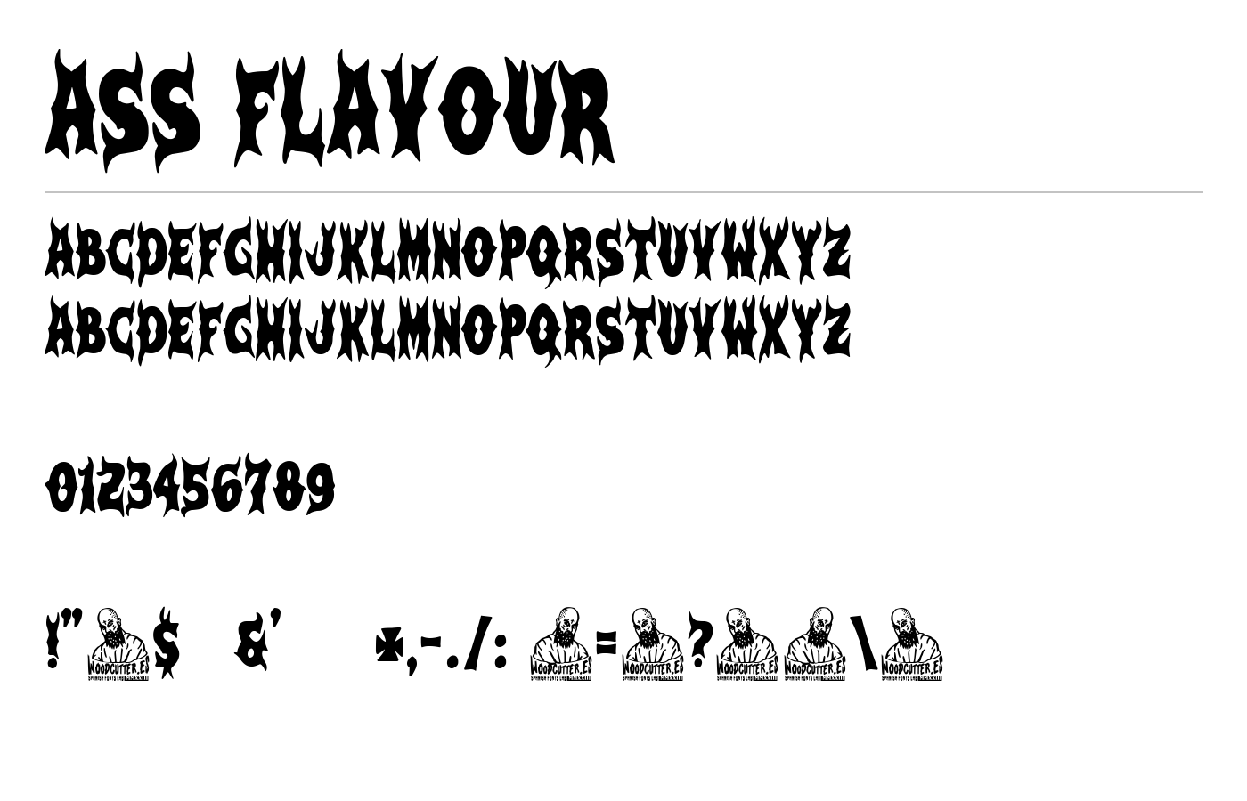 Ass Flavour Font preview