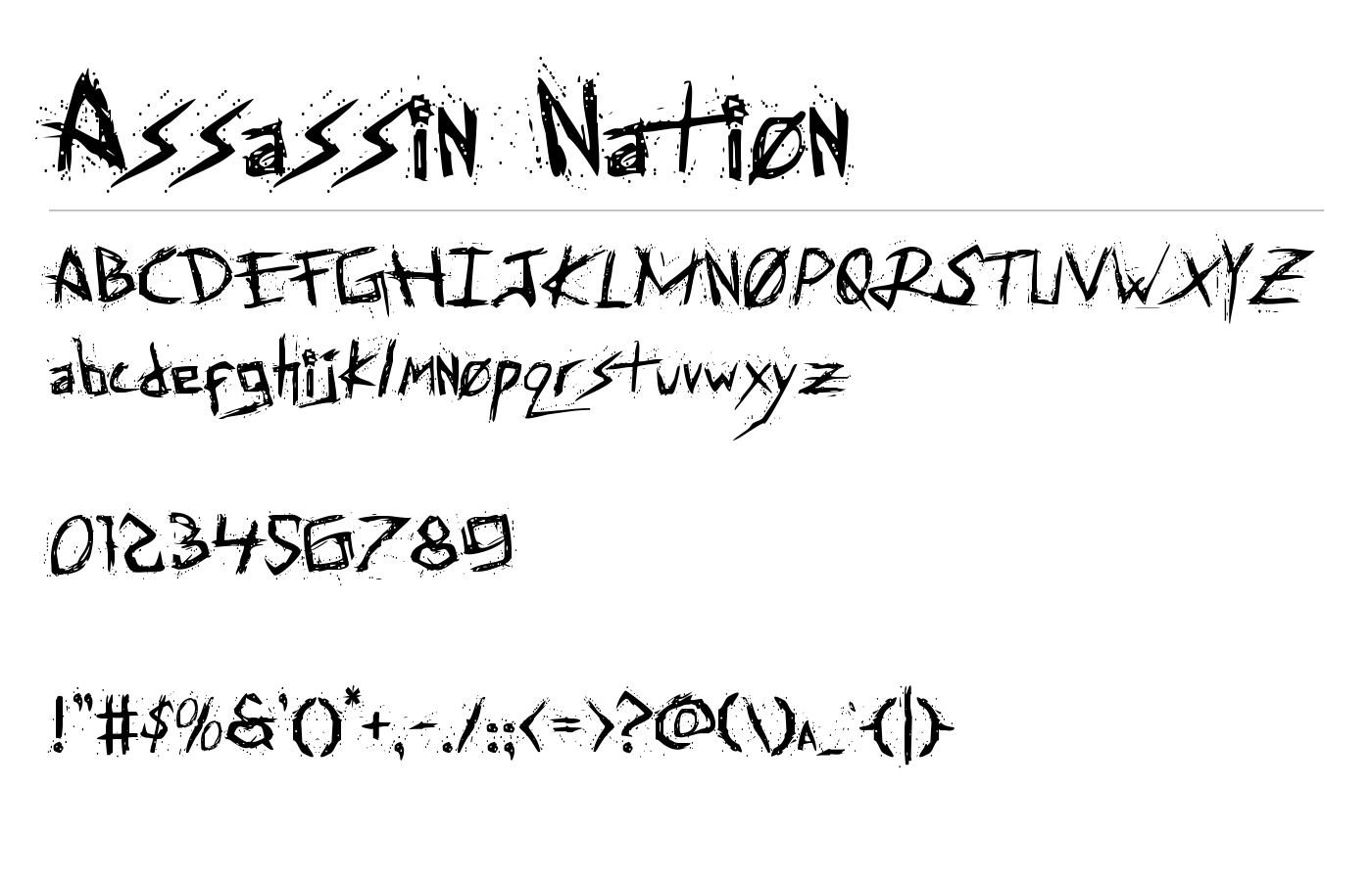 Assassin Nation Font preview