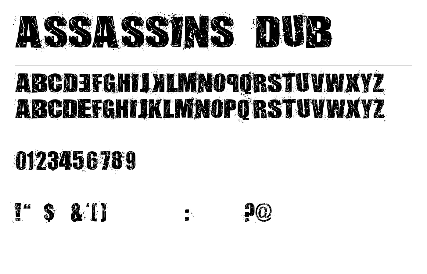 Assassins Dub Font preview