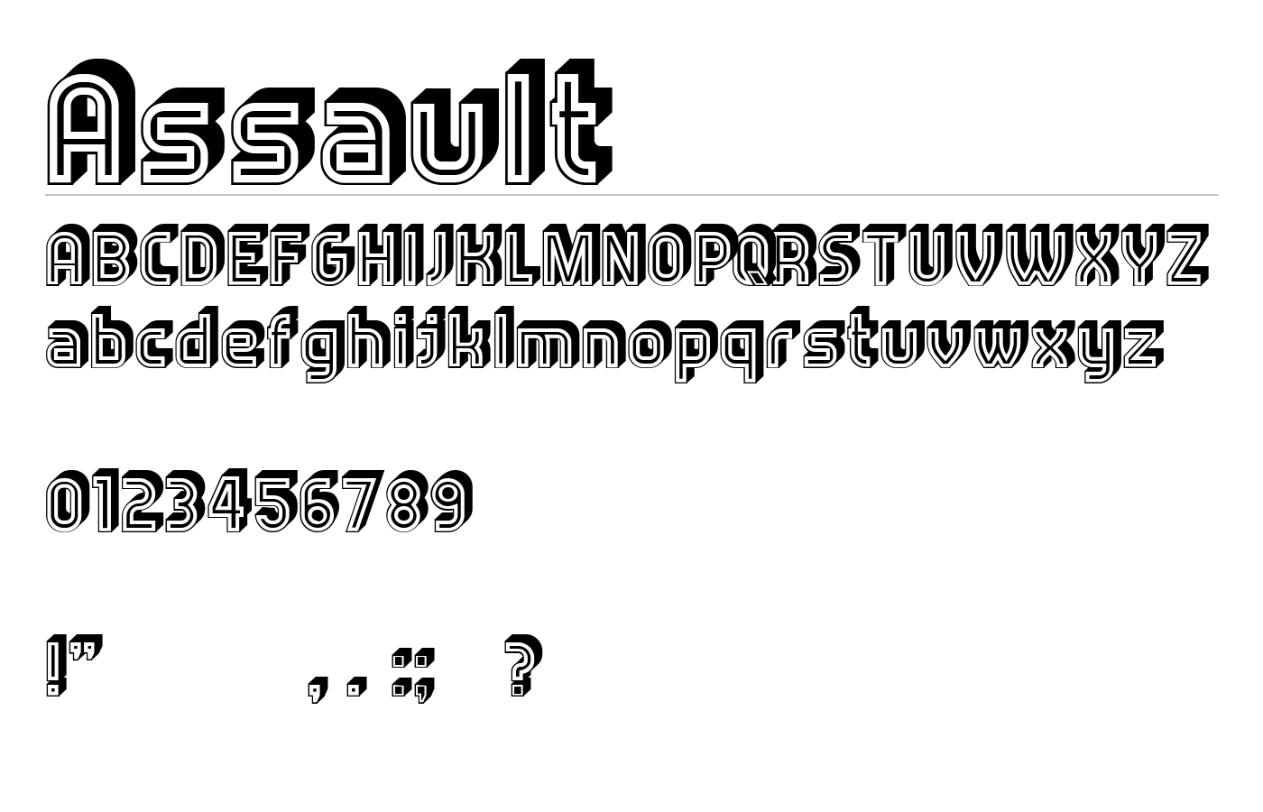 Assault Font preview