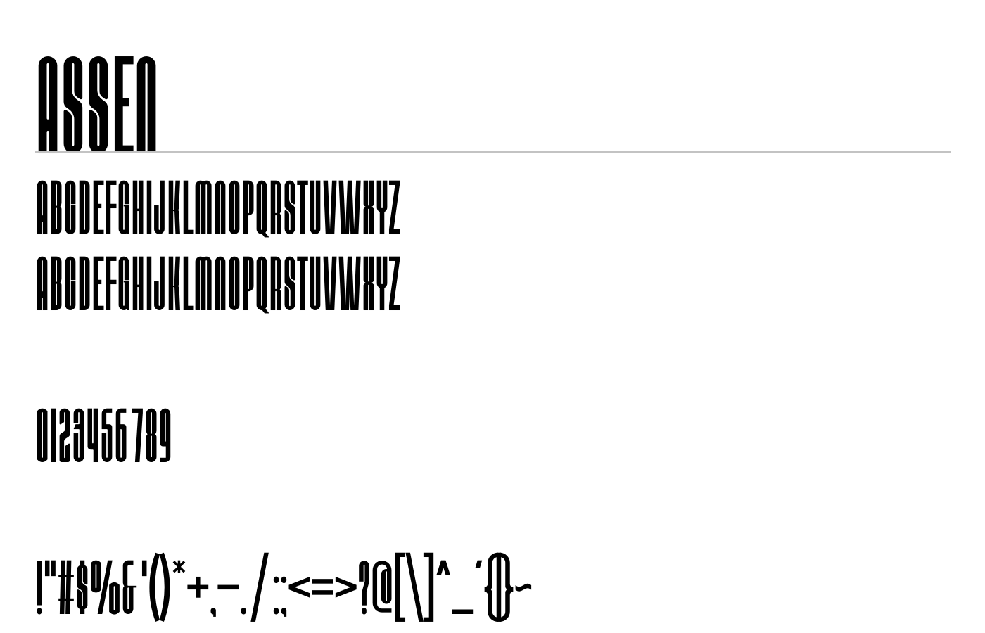 Assen Font preview