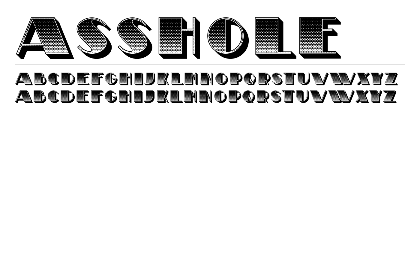 Asshole Font preview