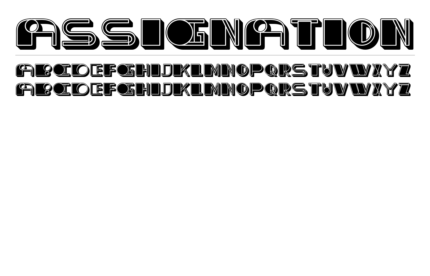 Assignation Font preview