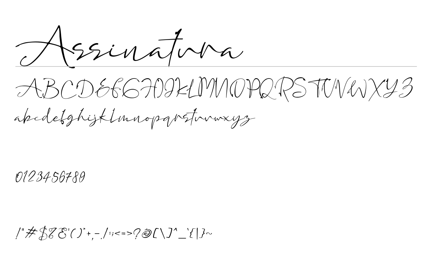 Assinatura Font preview