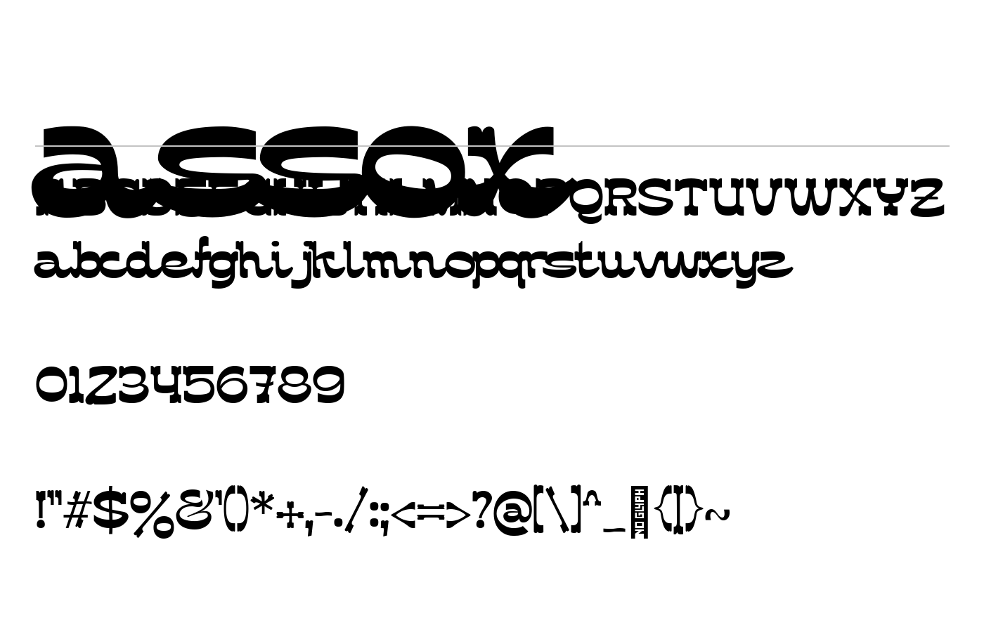 assox Font preview