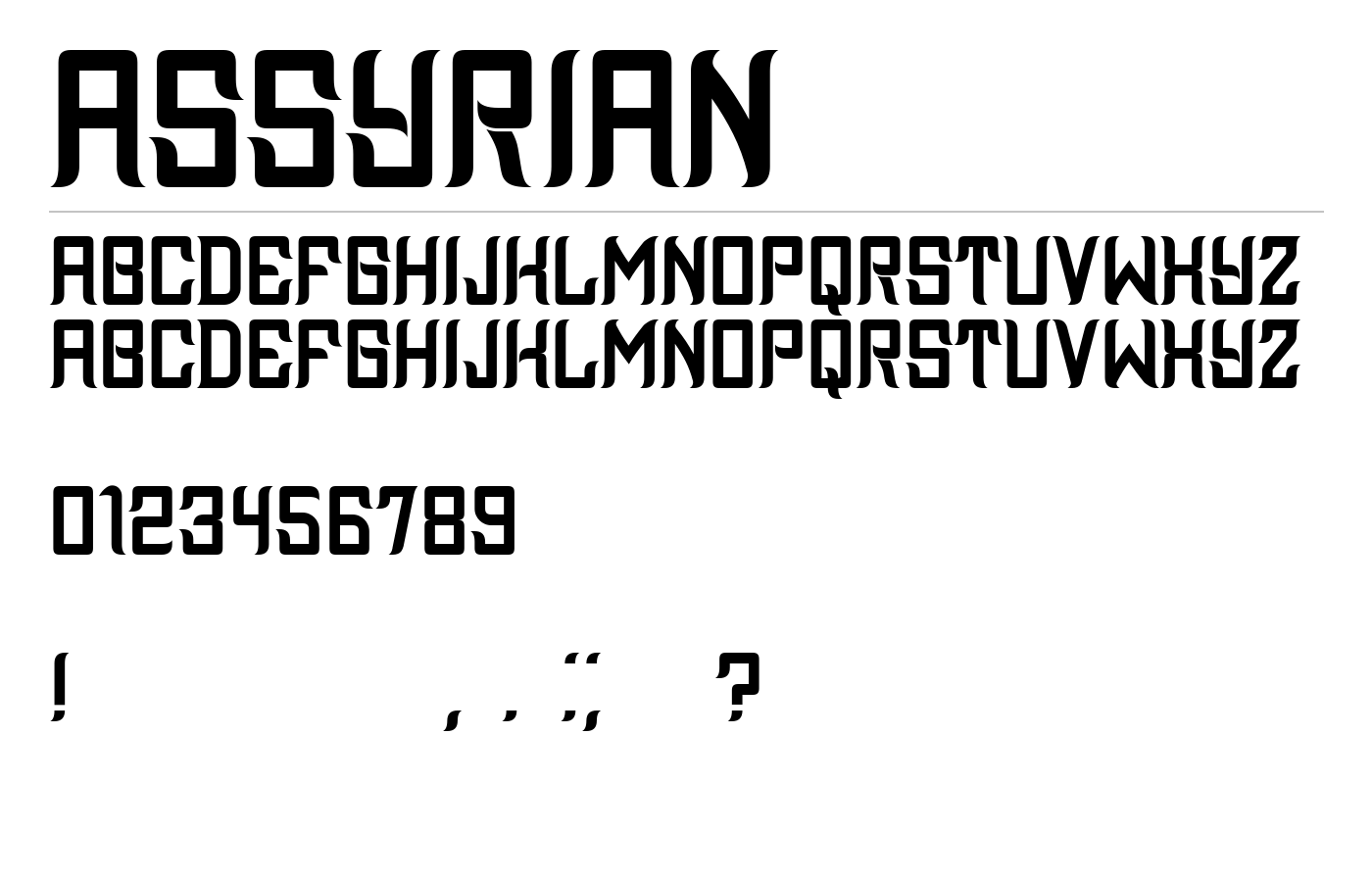 Assyrian Font preview