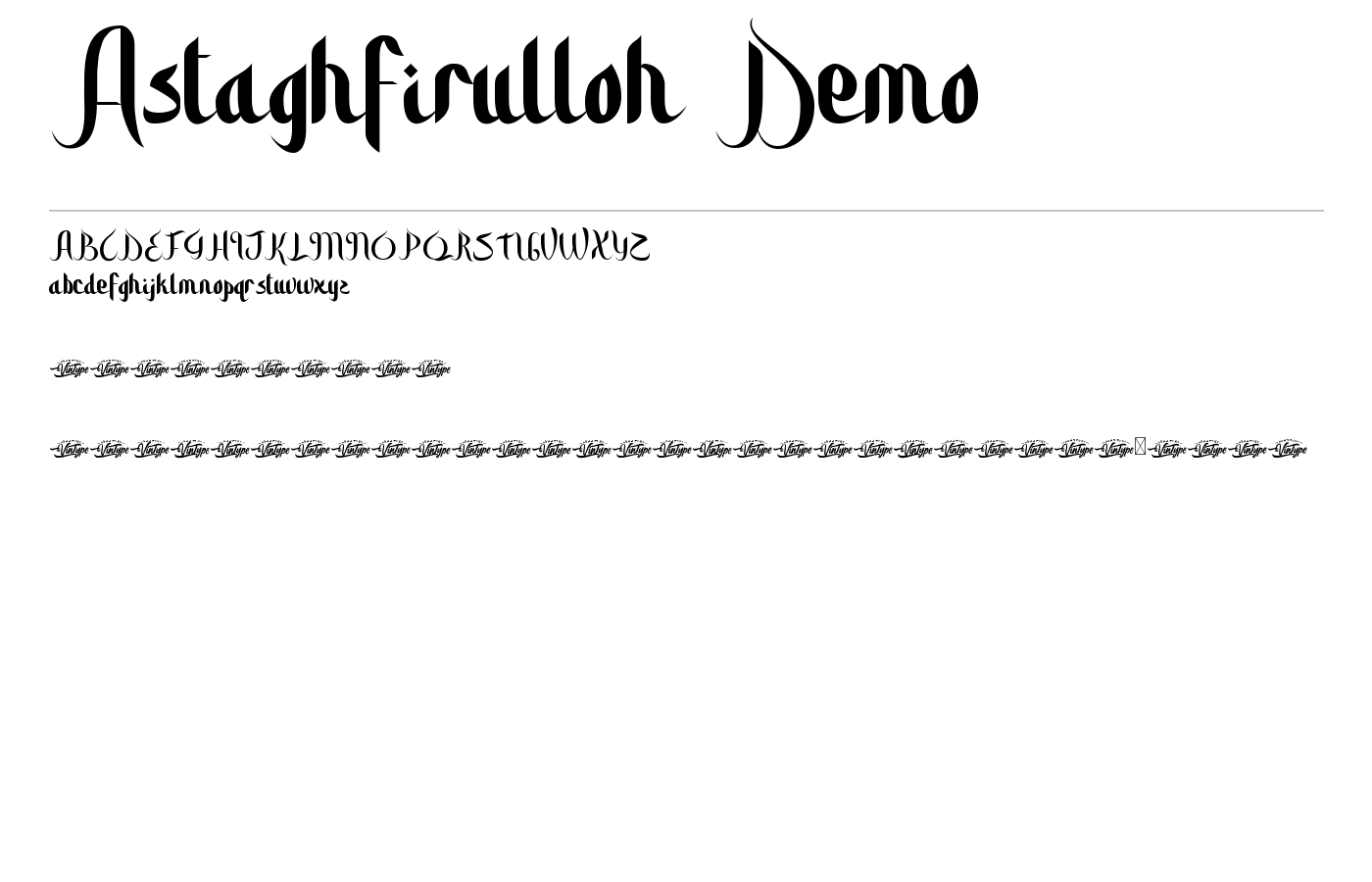 Astaghfirulloh Demo Font preview