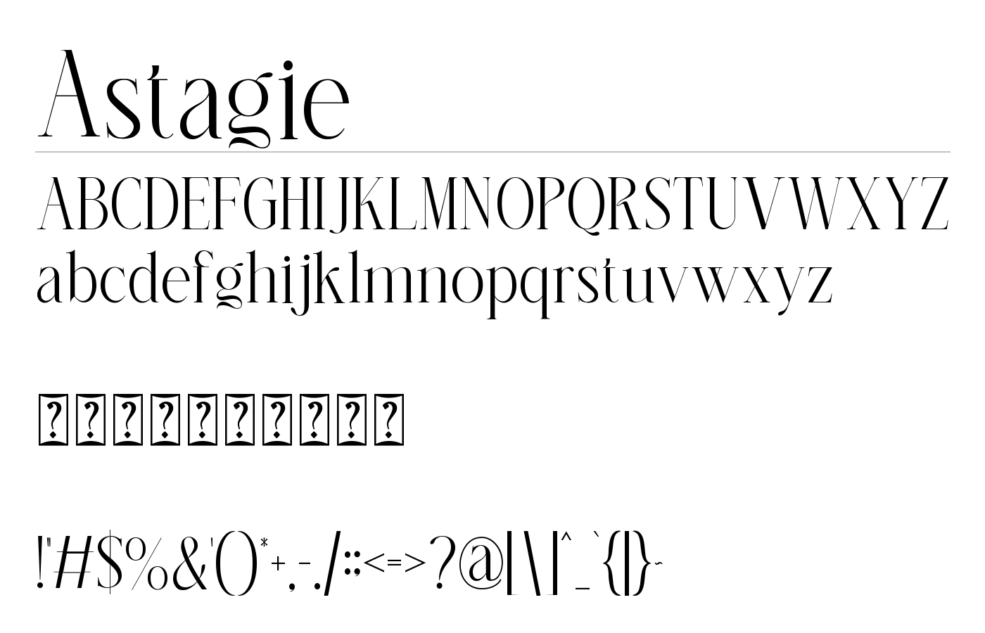 Astagie Font preview