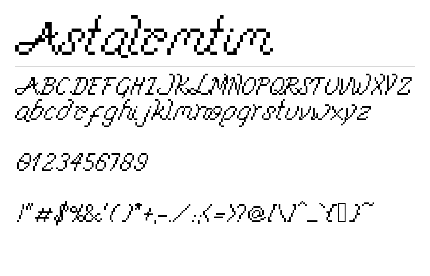 Astalemtim Font preview