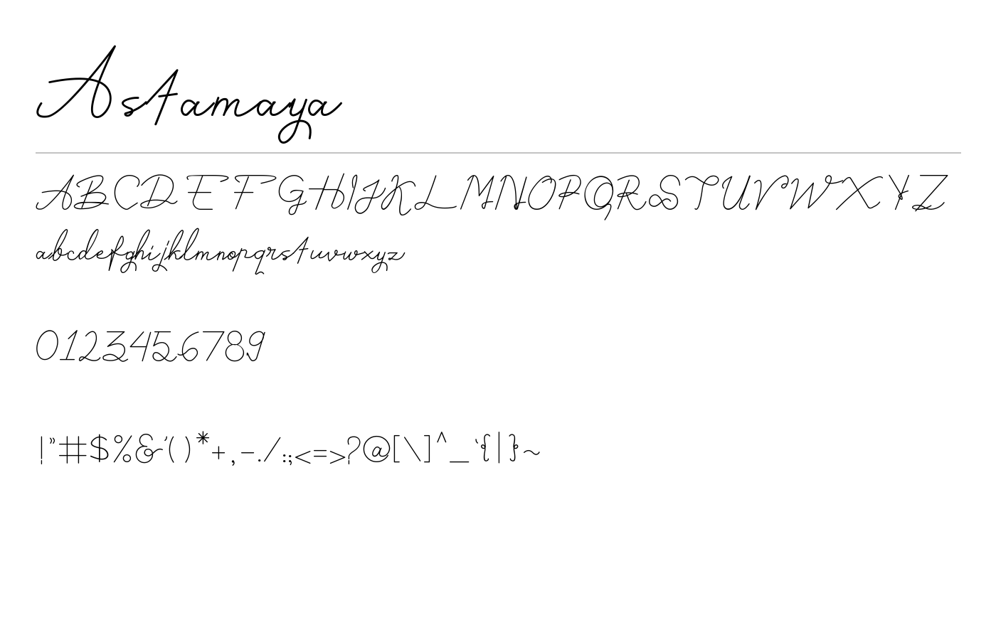 Astamaya Font preview