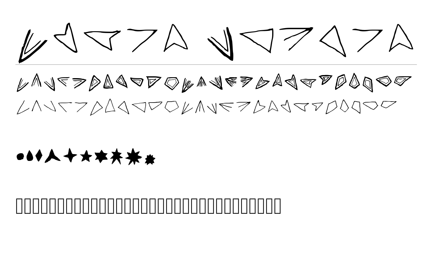 Aster Cipher Font preview