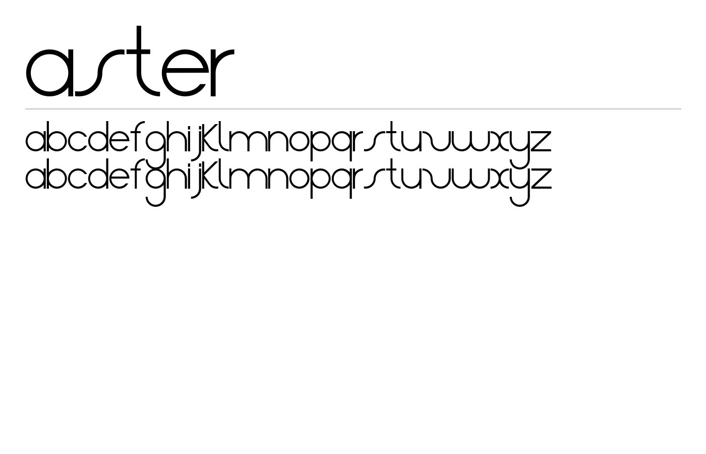 Aster Font preview