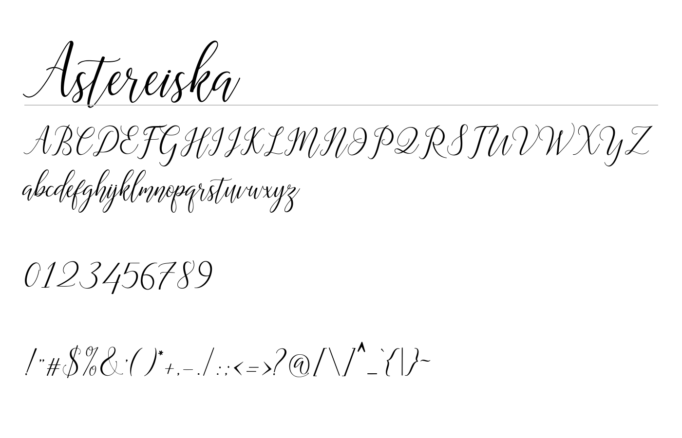 Astereiska Font preview
