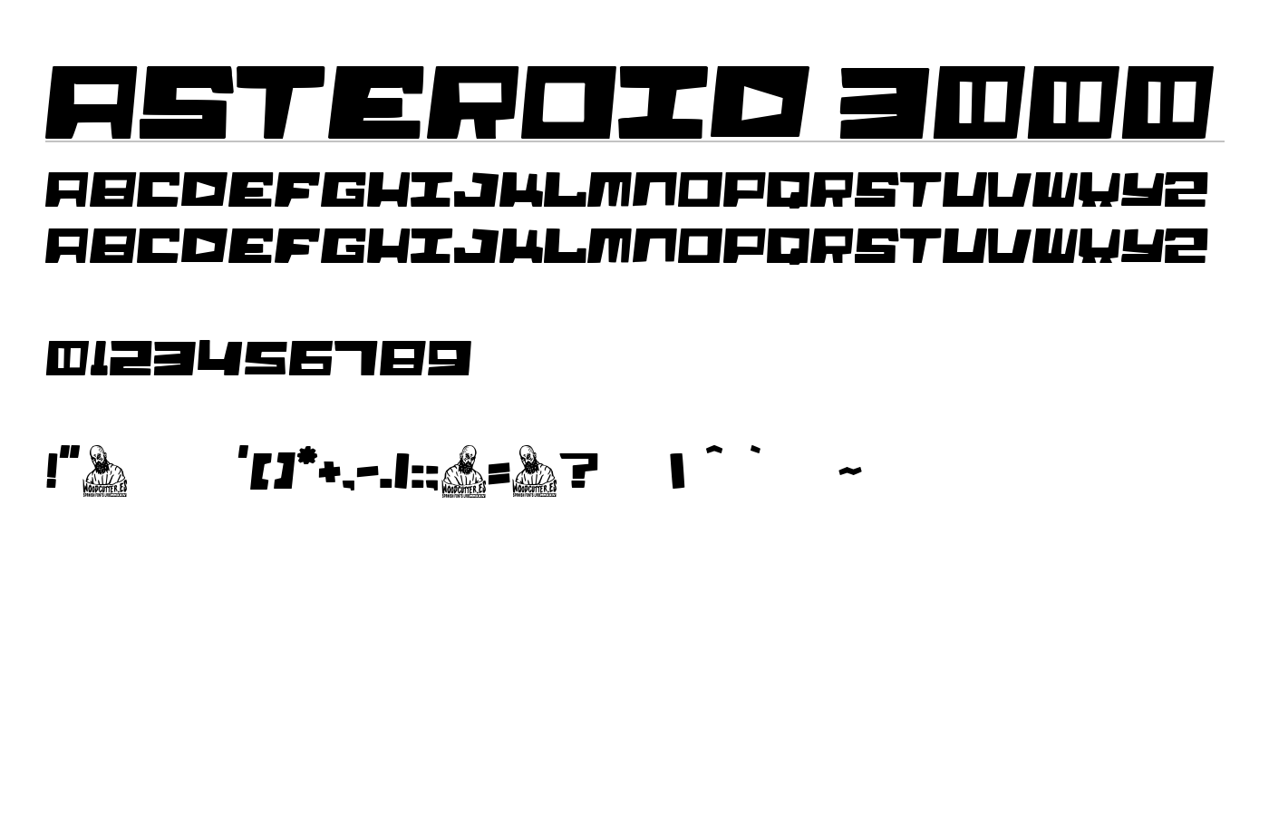 Asteroid 3000 Font preview