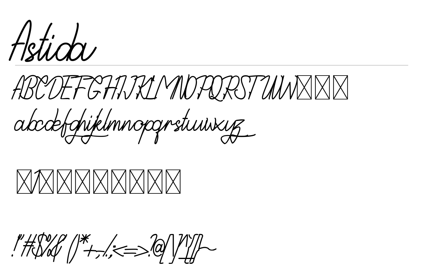 Astida Font preview