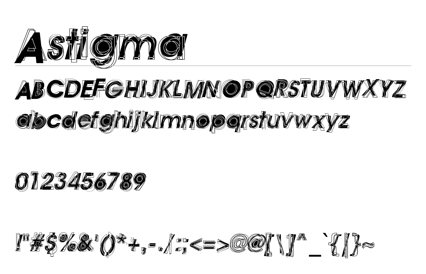 Astigma Font preview