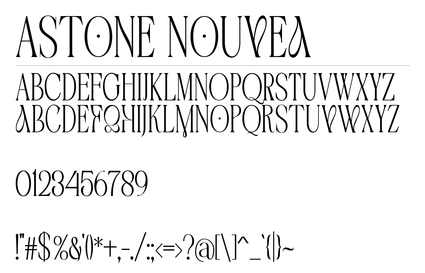 Astone Nouvea Font preview