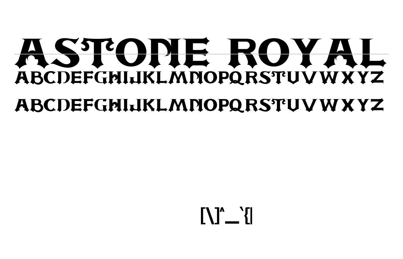 ASTONE ROYAL Font preview