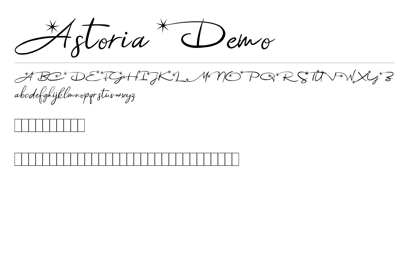 Astoria Demo Font preview