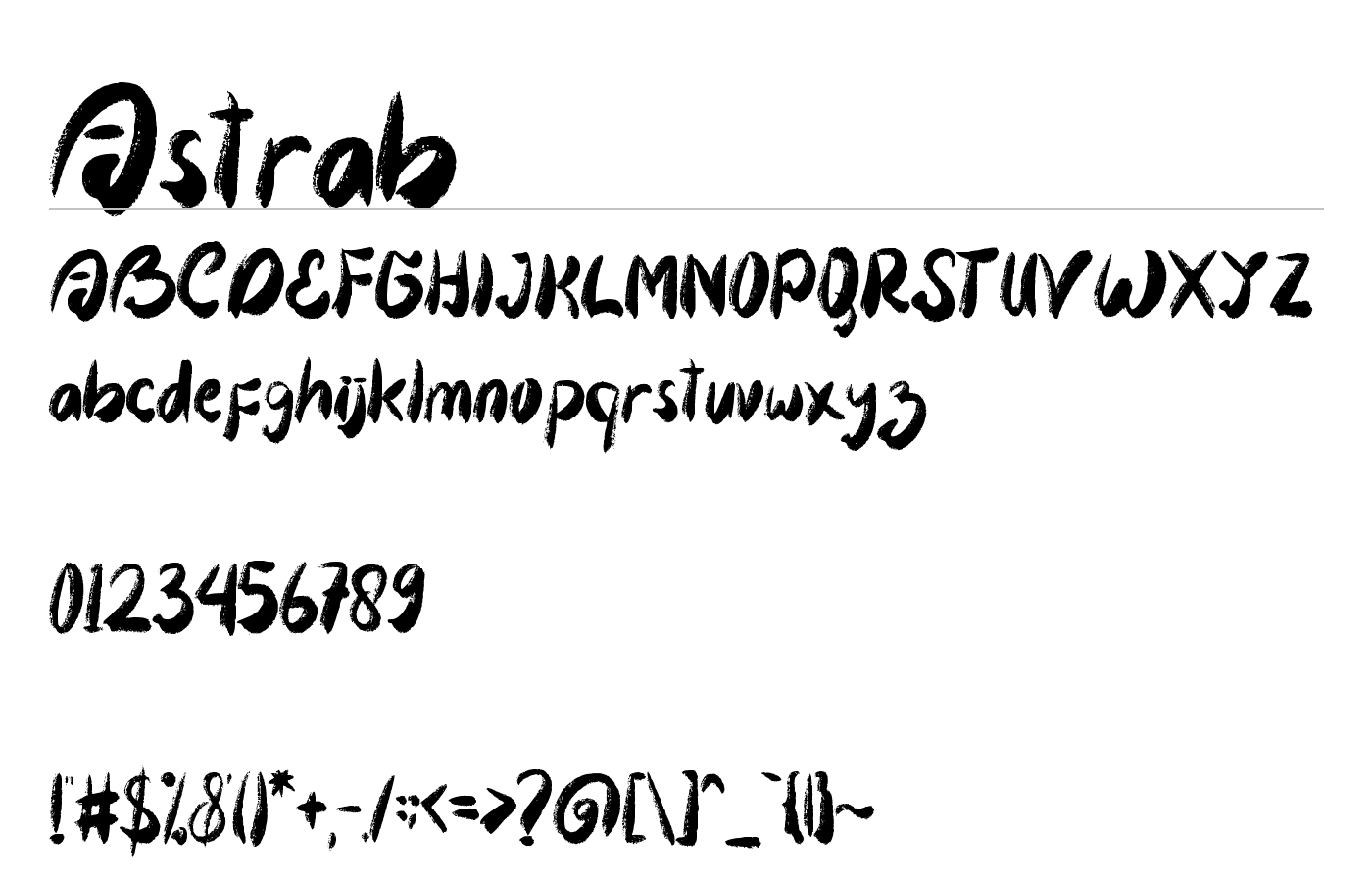 Astrab Font preview