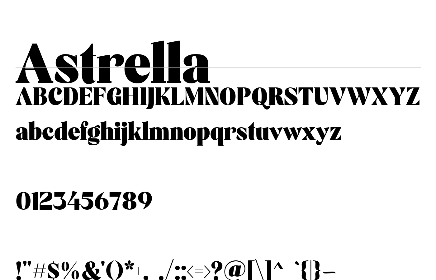 Astrella Font preview