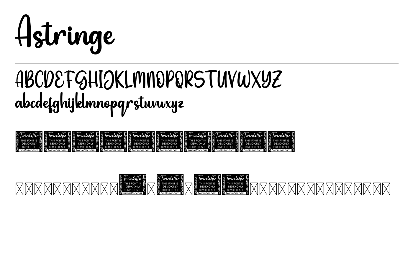 Astringe Font preview