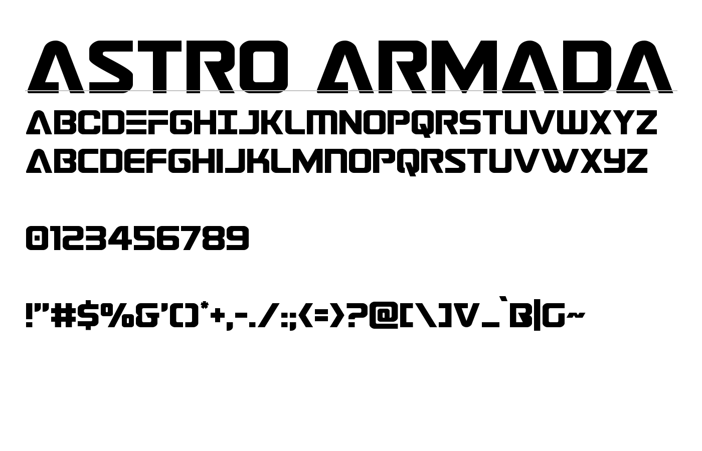 Astro Armada Font preview