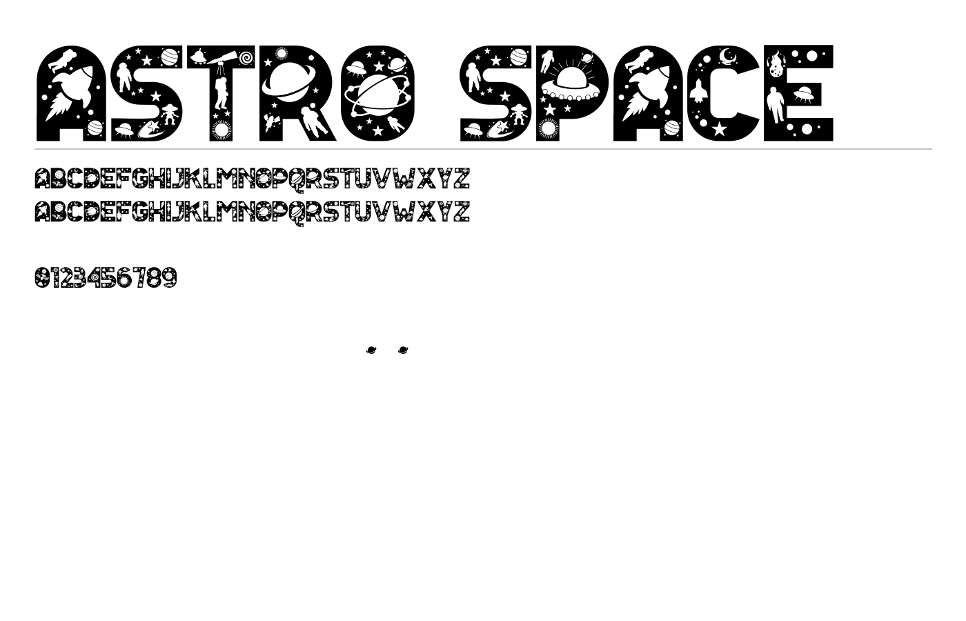Astro Space Font preview
