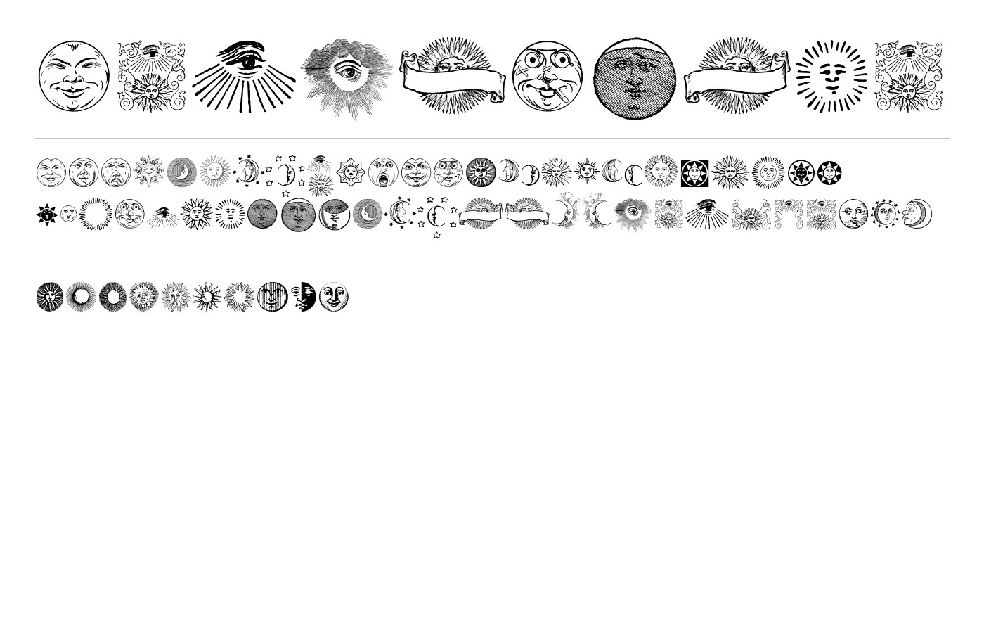 Astrodings Font preview