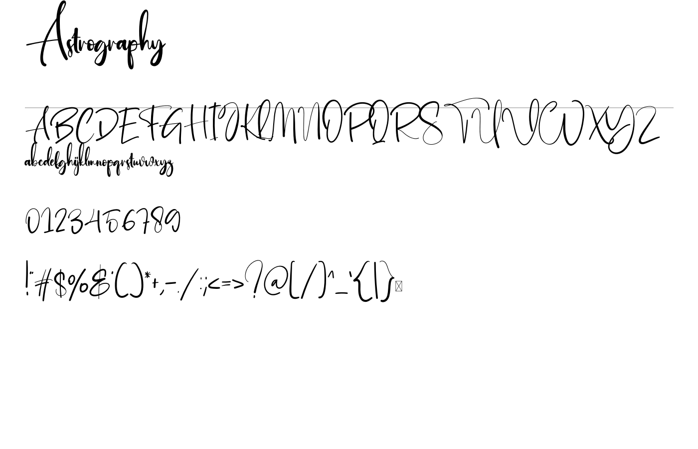 Astrography Font preview