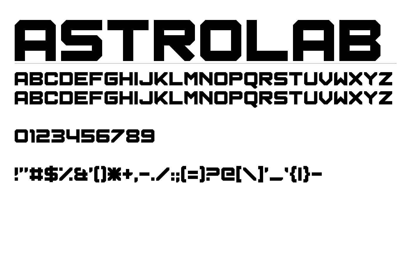 Astrolab Font preview