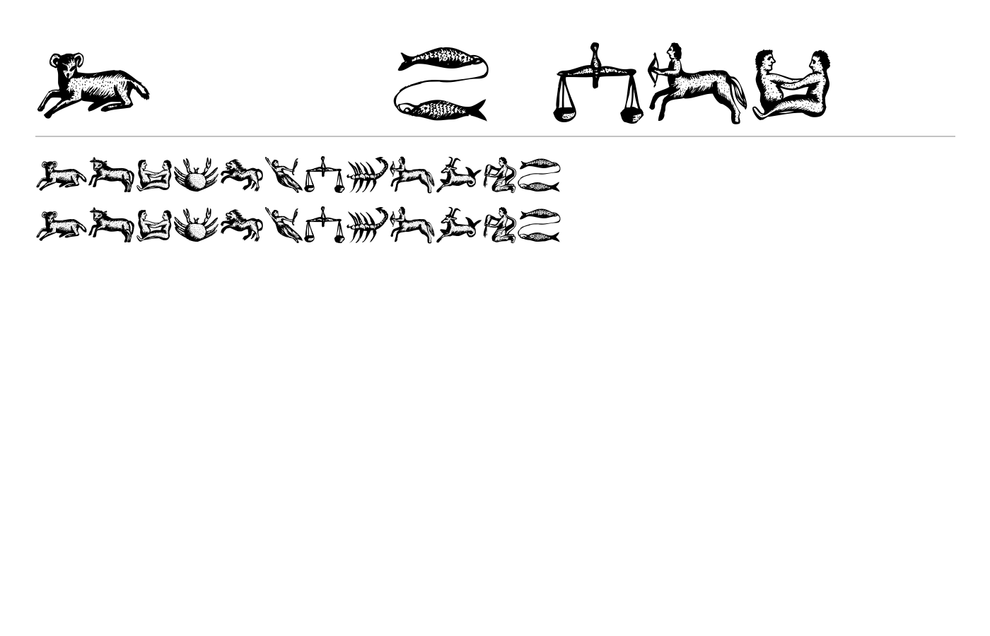 Astrologicus Font preview