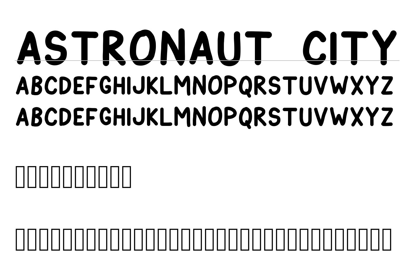 Astronaut City Font preview