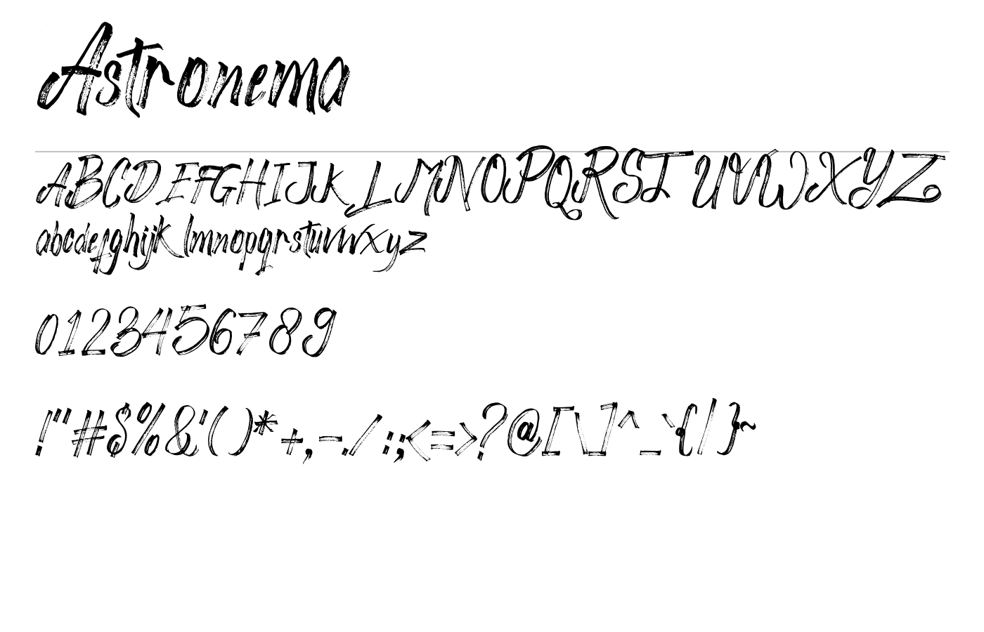 Astronema Font preview
