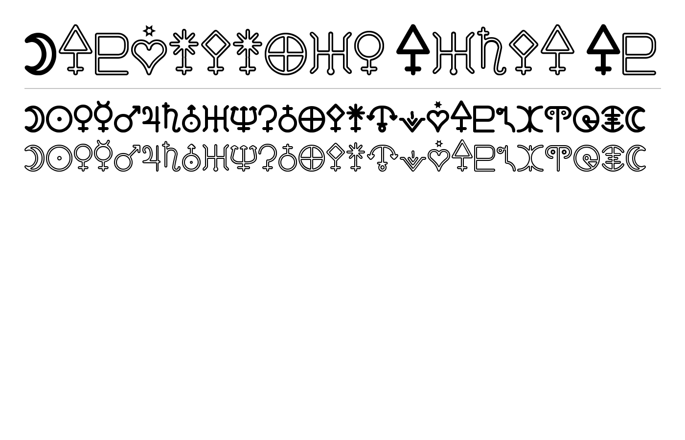 Astronomic Signs St Font preview