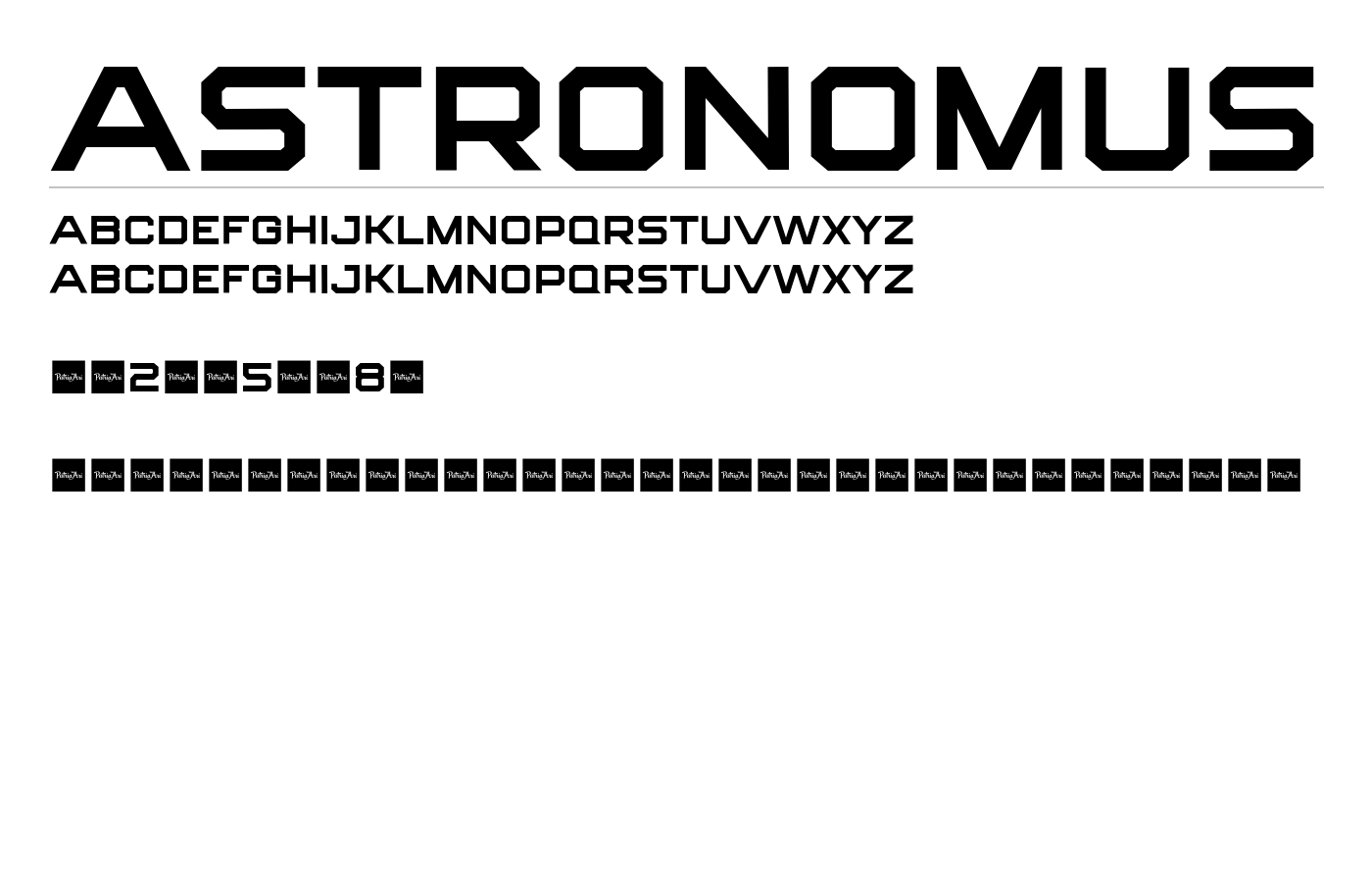 Astronomus Font preview