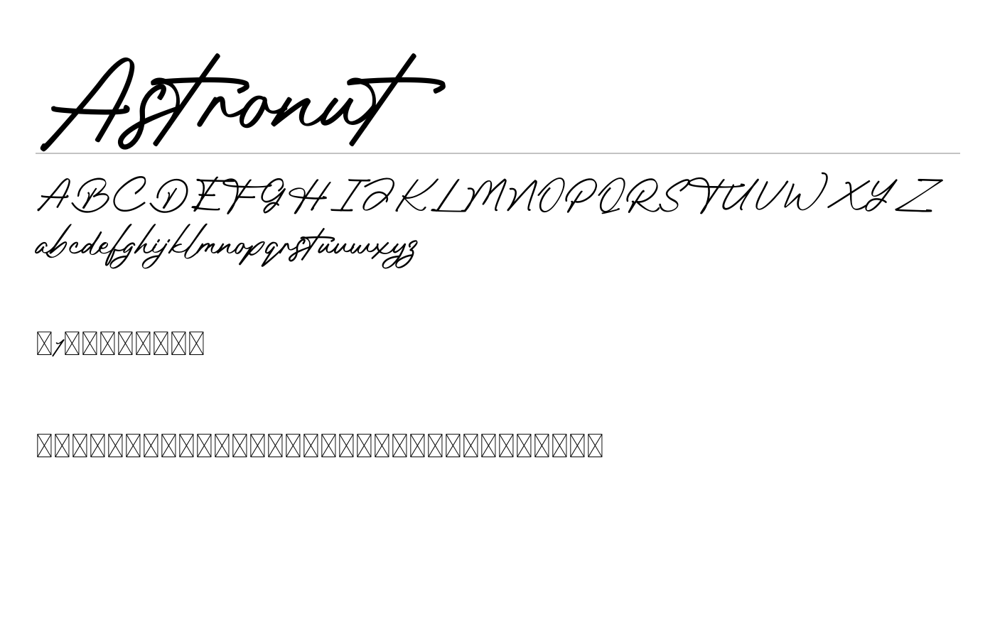 Astronut Font preview