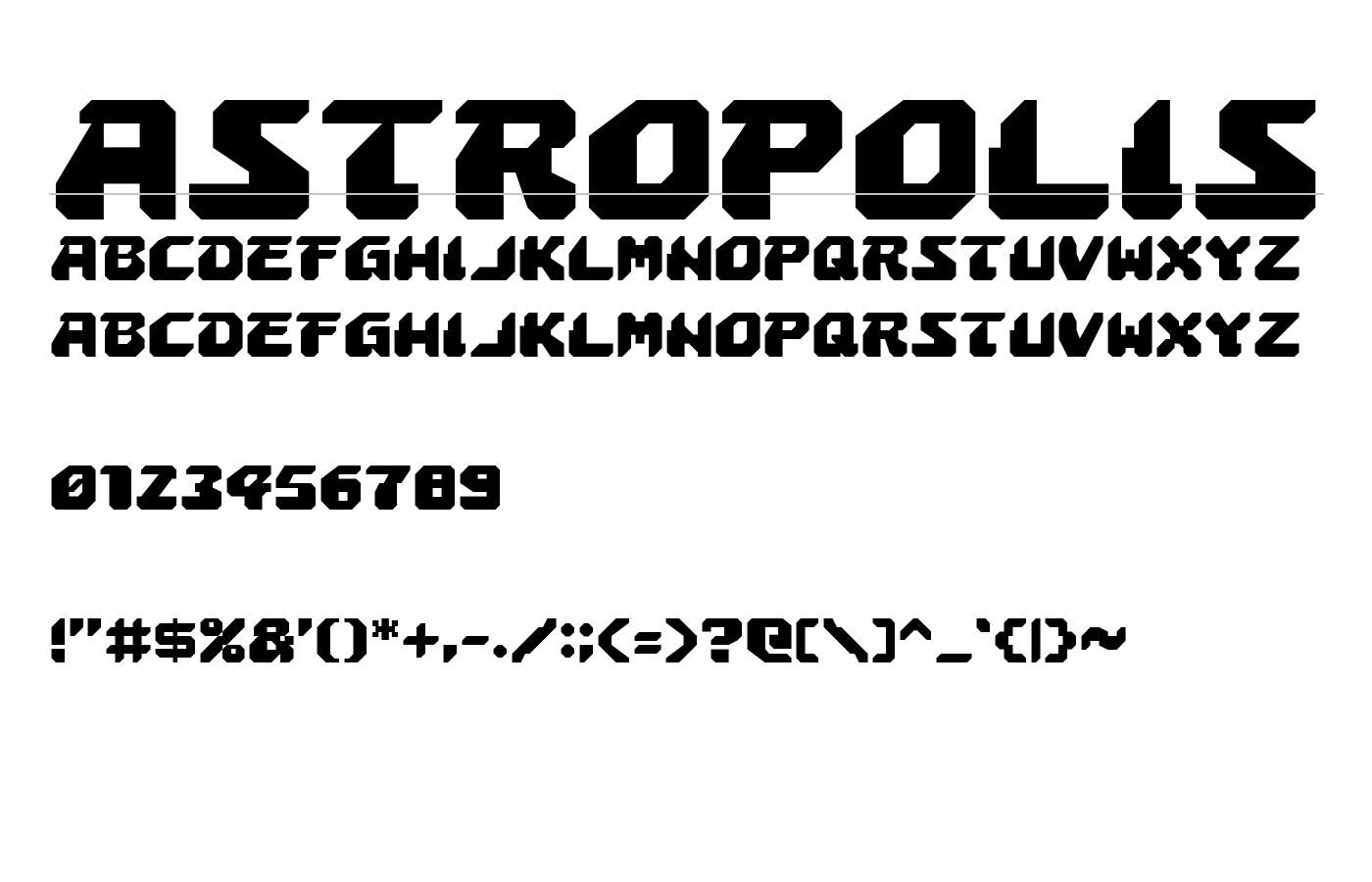 Astropolis Font preview