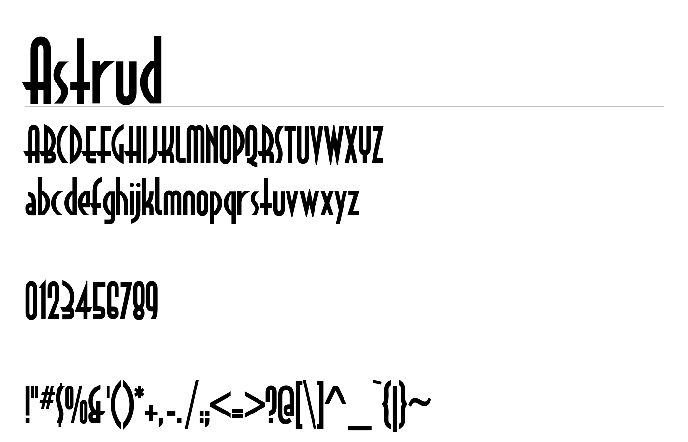 Astrud Font preview