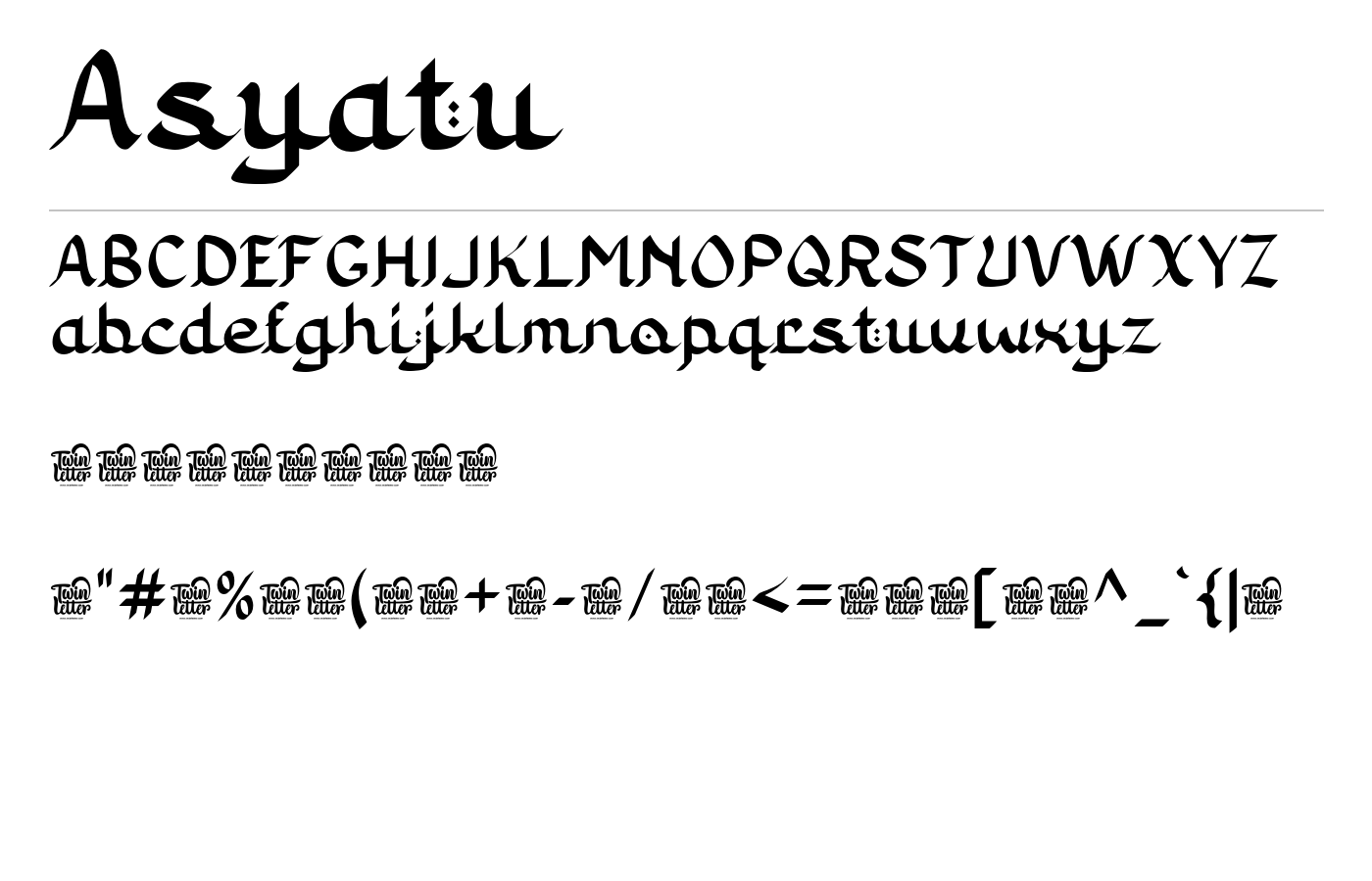 Asyatu Font preview