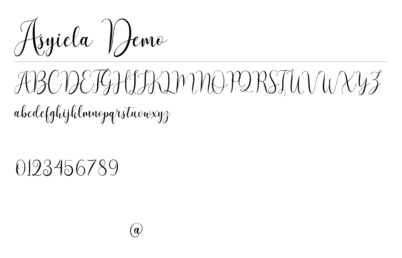 Asyiela Demo Font preview