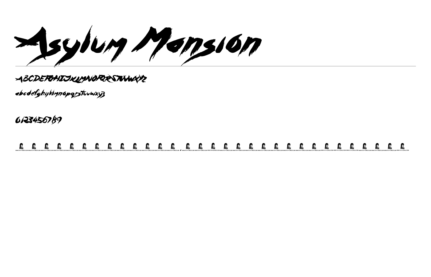 Asylum Mansion Font preview