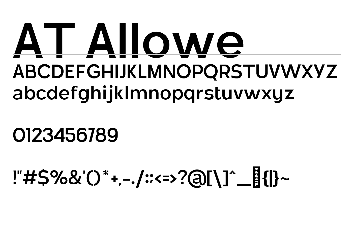 AT Allowe Font preview