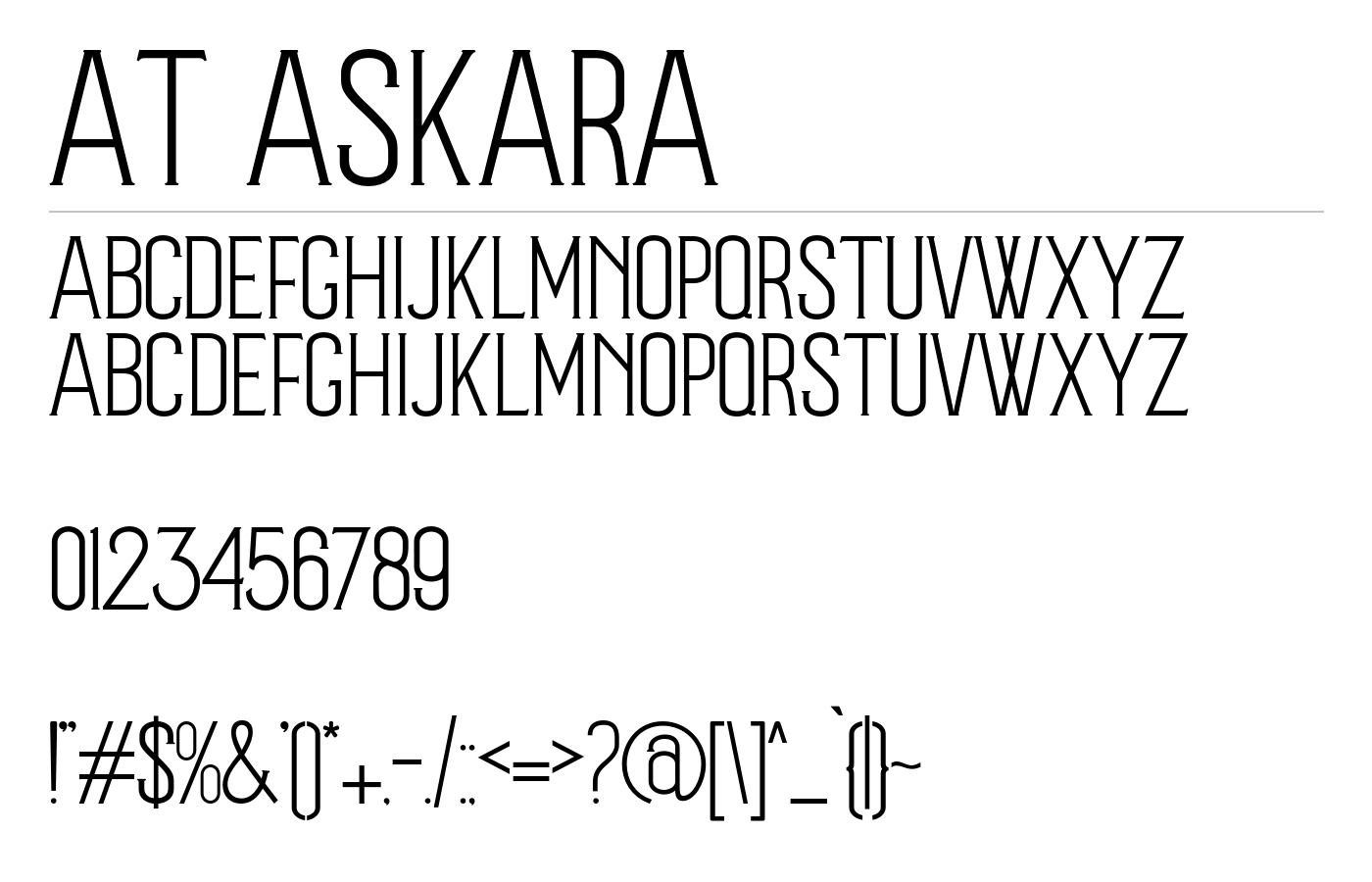 AT Askara Font preview
