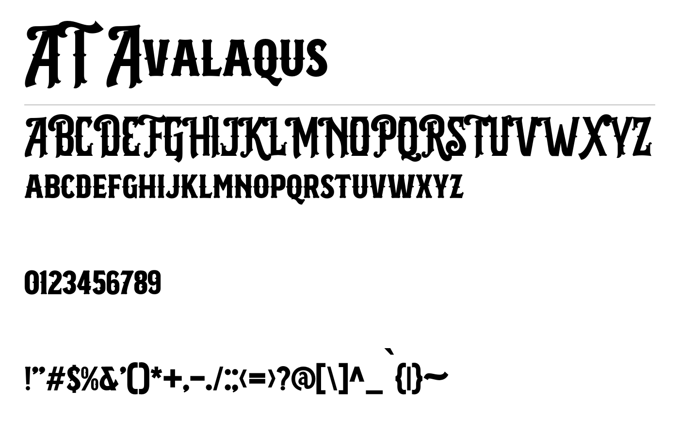 AT Avalaqus Font preview