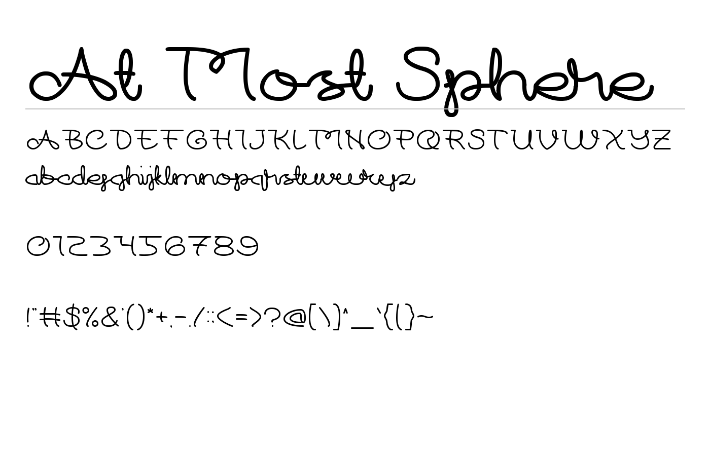 At Most Sphere Font preview