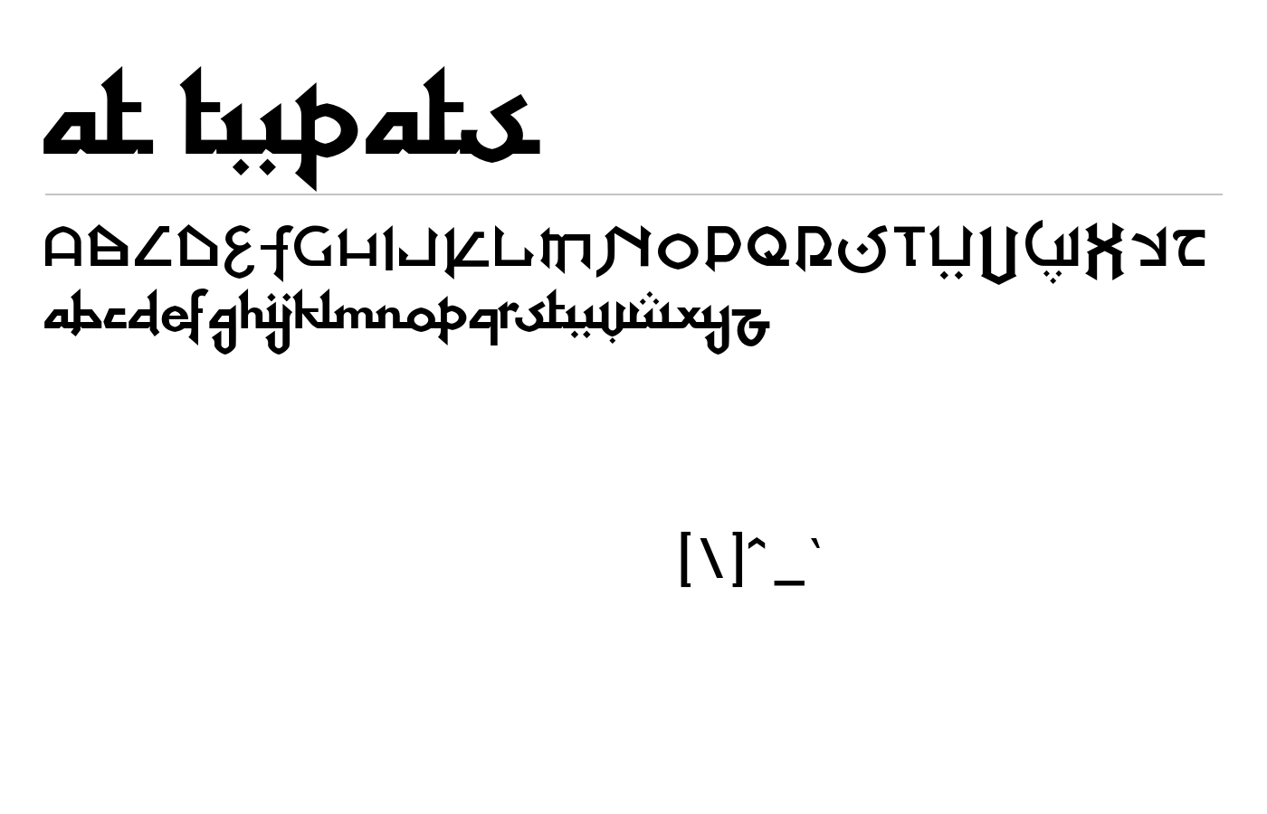at tupats Font preview