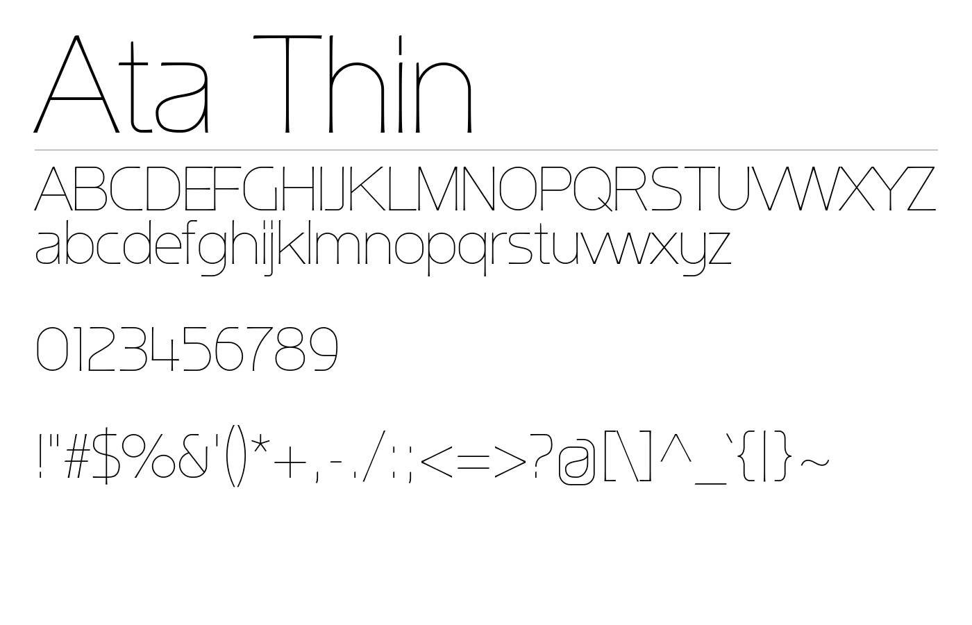 Ata Font preview